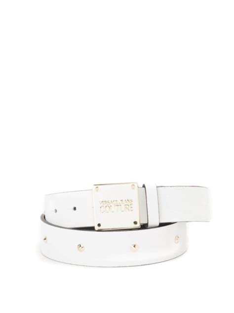 cinturon blanco hombre versace|More.